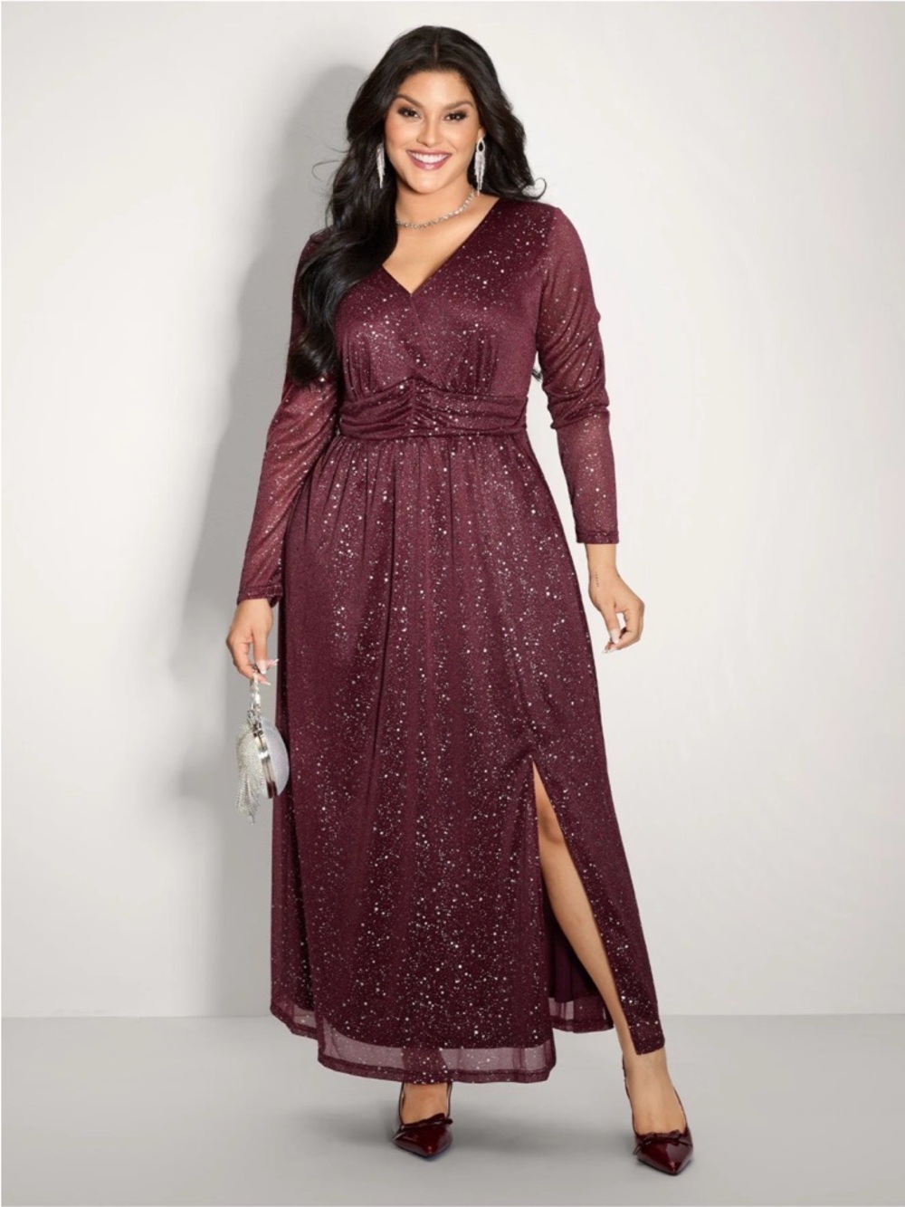 Bloomchic 26 burgundy dress